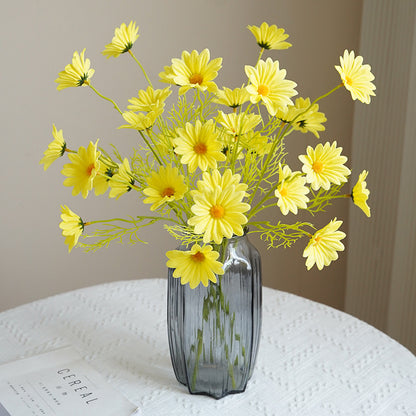 Realistic 5-Head PU Sunflower Arrangement - Chic Rustic Home Decor for Hotels & Events