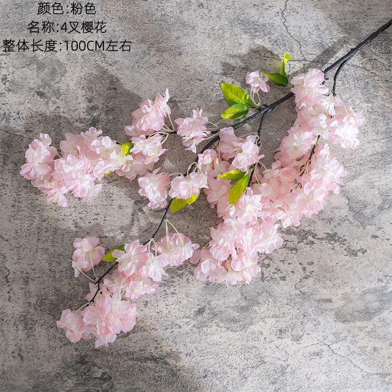 Lifelike Cherry Blossom Artificial Plant for Wedding Decor - Stunning Floral Arrangement for Home and Event Styling - INS-Style Rose Wall Art - MW38959