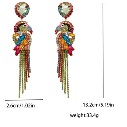 Charming Bird-Inspired Earrings with Dazzling Rhinestones – Cute, Lightweight Luxury Jewelry for Effortless Style