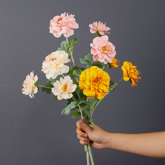 Stunning Three-Headed Peony Silk Flowers for Home Décor & Wedding Decorations - Perfect Faux Floral Arrangement for Photography Props