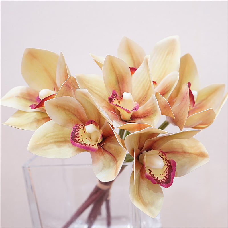 Quality Touch Orchid Bouquet - Realistic Artificial Flower Arrangement for Elegant Table Decor, Bathroom Decorations, and Stunning Event Centerpieces