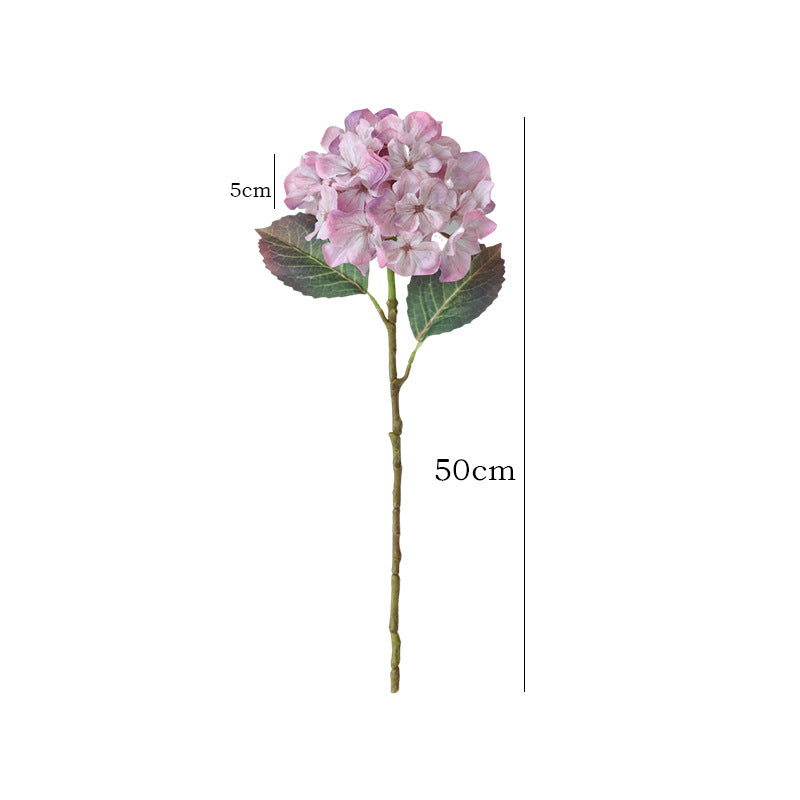 Realistic Single Stem Hydrangea Artificial Flower -  Quality Home and Hotel Decor for Weddings and Event Aisles, Stunning Faux Floral Arrangement