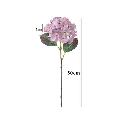 Realistic Single Stem Hydrangea Artificial Flower -  Quality Home and Hotel Decor for Weddings and Event Aisles, Stunning Faux Floral Arrangement