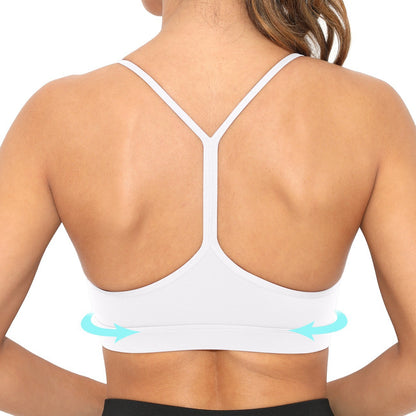 Ladies Seamless Workout Sports Bra for Running and Outdoor Activities Supportive Shock Absorbent and White Knitted Activewear