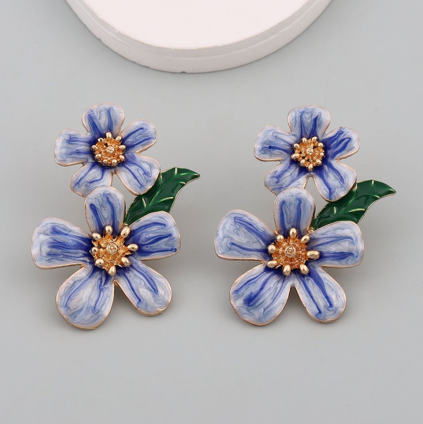 Trendy Floral Drip Oil Earrings – Versatile Elegance for Every Occasion | Unique Personality Accessories