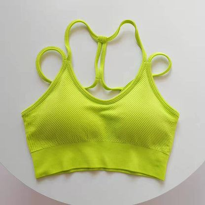 Enhanced Shock Absorbing Yoga Bra Back Design for Comfortable Running Fitness and Everyday Wear