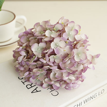 Realistic Hydrangea Flower Head - DIY Craft Supply for Wedding Decorations - 11 Branch Faux Floral Arrangement for Stunning Centerpieces