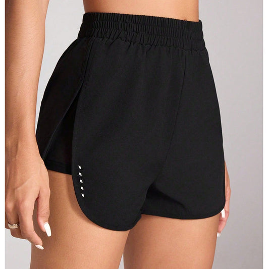 High Waisted Women's Yoga Shorts Two in One Design to Lift Enhance Your Curves for Running and Workouts