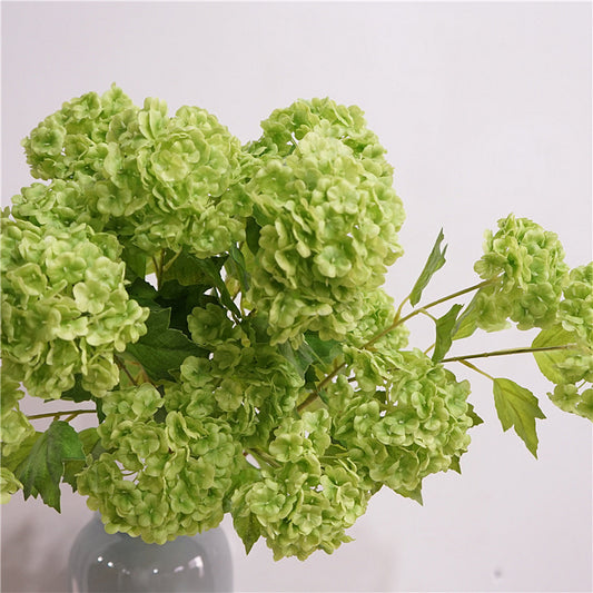 Realistic Touch Hydrangea Artificial Flower - Nature-Inspired Single Stem Decorative Floral Arrangement for Living Room, Dining Table, and Wedding Decor