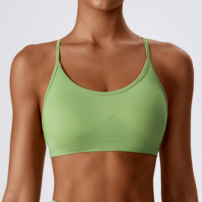 Seamless Quick Dry Yoga Sports Bra for Comfort for Running Gym and Fitness Training Back Design for Enhanced Support Model 7137