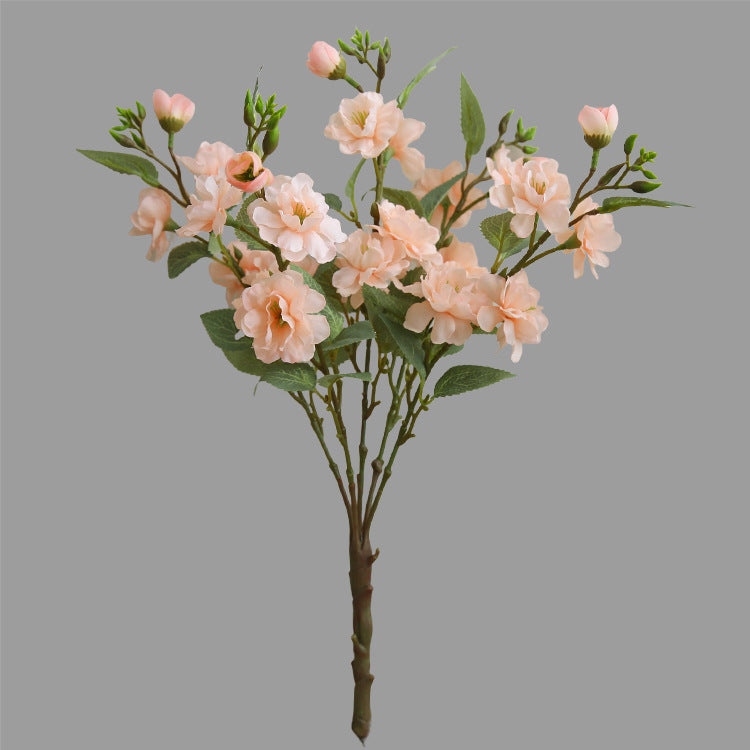 Romantic Minimalist Floral Arrangement with Camellia Silk Flowers for Home Décor - Perfect Dining Table Centerpiece and Timeless Decoration