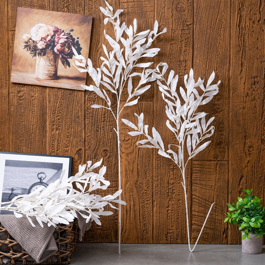 Realistic Olive Leaf and Willow Leaf Faux Floral Arrangement for Wedding Decorations - Instagram-Style Plant Wall with Elegant Rose Accents - Perfect for Home, Events, and Parties - Model MW26502