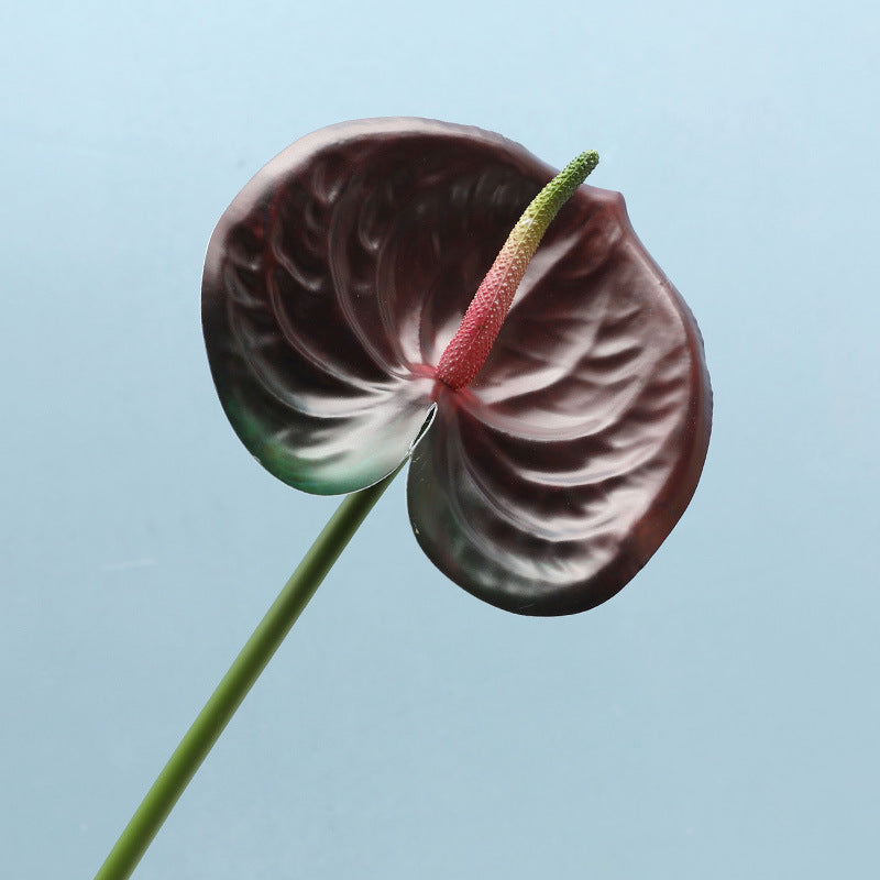 Luxurious Artificial Flamingo Pink Anthurium Flower Arrangement - Perfect for Studio Photography Props and Elegant Home Décor