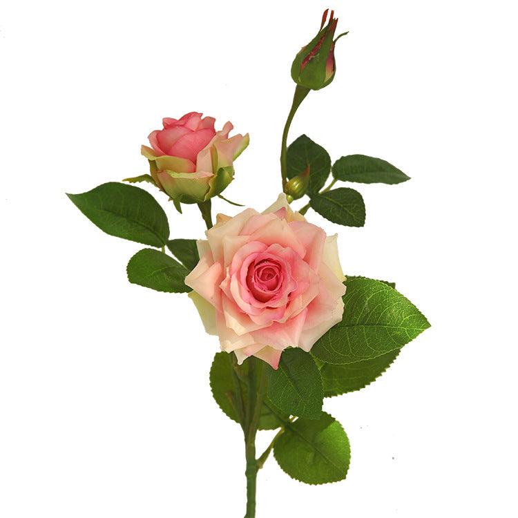 Luxurious Touch - Moisturizing Faux Rose Flower Arrangement for Elegant Living Room and Dining Table Décor, Featuring Three-Tiered Realistic Roses