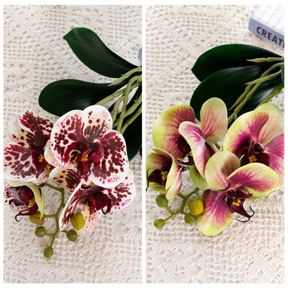 Luxurious Short-Stemmed Soft Tape Mini Orchid - Stunning Faux Flowers for Home Decor and Weddings - Perfect for Lasting Beauty