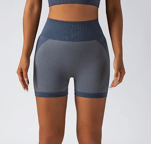 Seamless Quick Dry Women's Running Workout Set with Built In Chest Padding High Waisted Seamless Fitness Shorts Yoga Top for Comfort and Performance