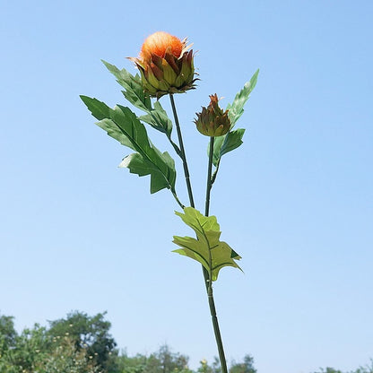 Realistic Greenery Single Stem Thistle Flower - Perfect for Home Décor, Model Homes, Wedding Photography, and Soft Furnishings Decoration