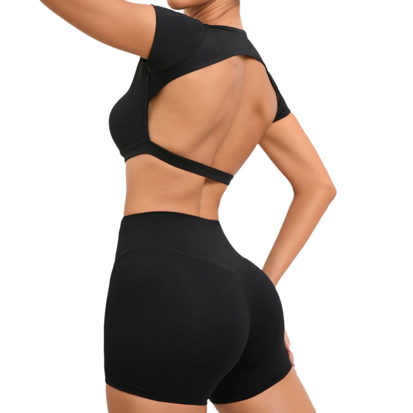 High Waisted Butt Lifting Yoga Set for Women Stretchy Tummy Control Fitness Wear for Quick Drying Comfort and Peachy Curves