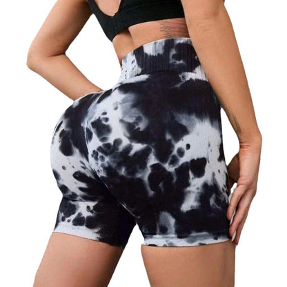 Seamless Peach Yoga Pants for a Lifted Butt High Waisted Fitness Shorts with Drip Dye Design for Workout and Gym Sessions