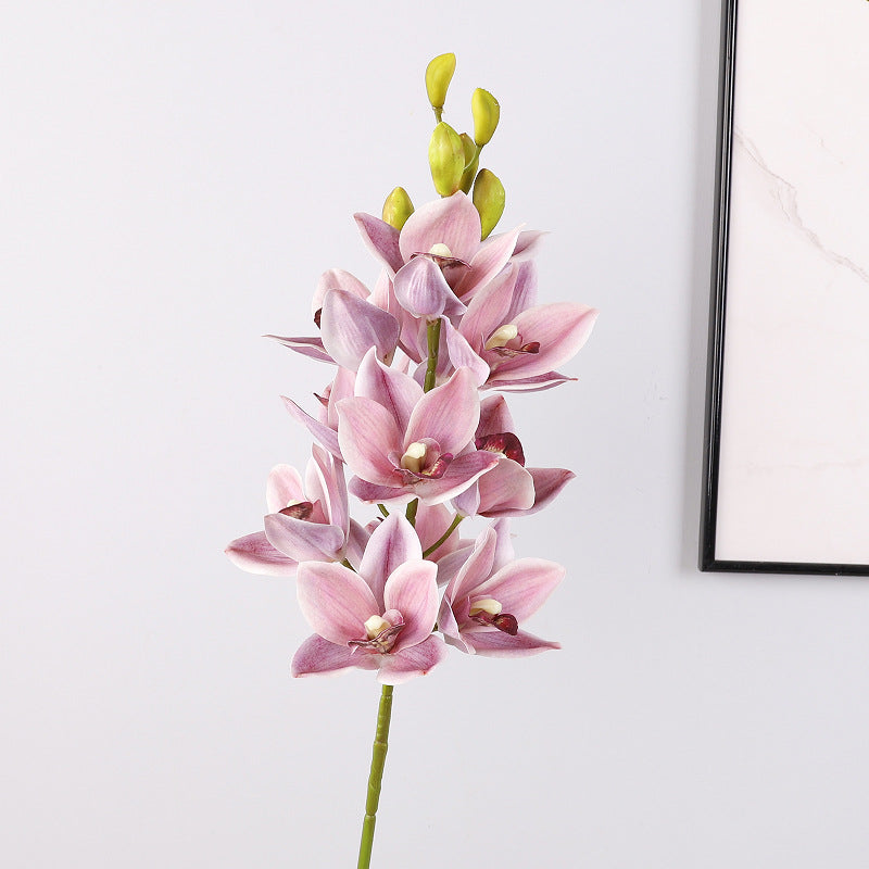 Realistic Single Stalk New Zealand Large Orchid - Perfect Indoor Decoration for Living Rooms, Wedding Celebrations, and Photography Prop