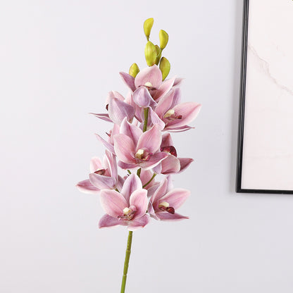 Realistic Single Stalk New Zealand Large Orchid - Perfect Indoor Decoration for Living Rooms, Wedding Celebrations, and Photography Prop