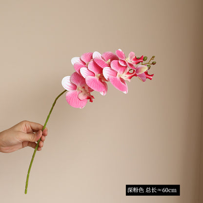 Lifelike Single Stem 7-Head Touch-Feel Orchid Flower - Elegant Home Decor for Flower Arrangements, Wedding Decorations, and Special Events