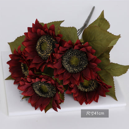 Stunning Realistic Sunflower Stem -  Faux Sunflower Bouquet for Home Décor – Brighten Up Your Space with Lifelong Natural Beauty!