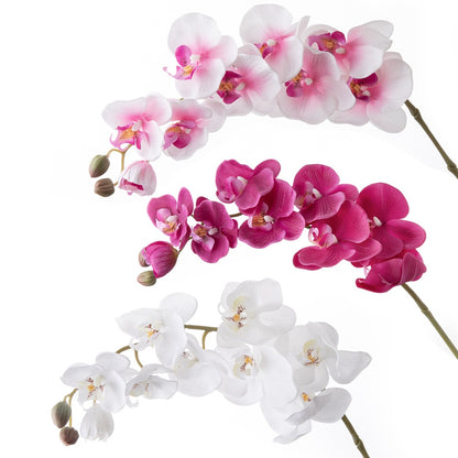 Lifelike Moist Touch Faux Phalaenopsis Orchid - Perfect for Weddings and Home Decor - Realistic Artificial Flowers for Elegant Arrangements - Model MW18902