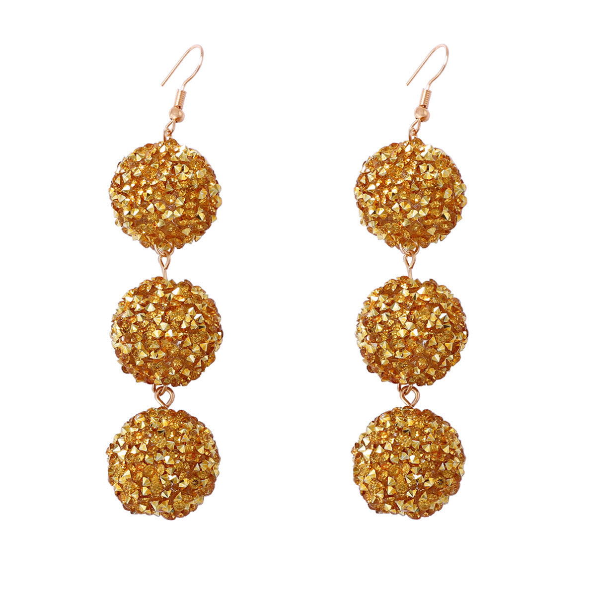 Stylish Minimalist Glittering Geometric Sphere Drop Earrings - Perfect for Christmas and Everyday Wear