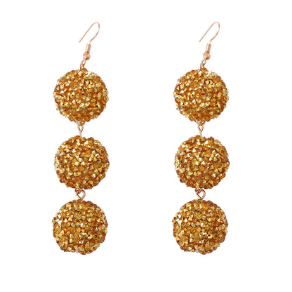 Stylish Minimalist Glittering Geometric Sphere Drop Earrings - Perfect for Christmas and Everyday Wear