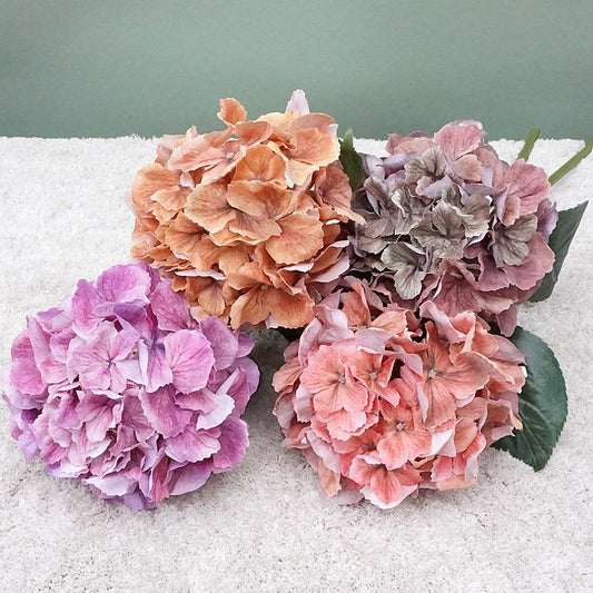 Realistic 3D Printed Hydrangea Faux Flowers - Large Bloom Home Decor for Photography, Weddings, and Special Events