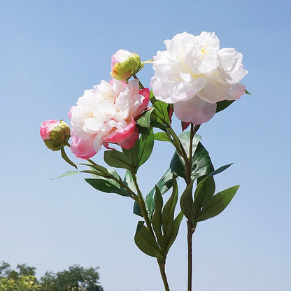 Elegant Double Peony and Phoenix Flower Arrangement - Luxurious Faux Floral Decor for Home and Wedding Decorations