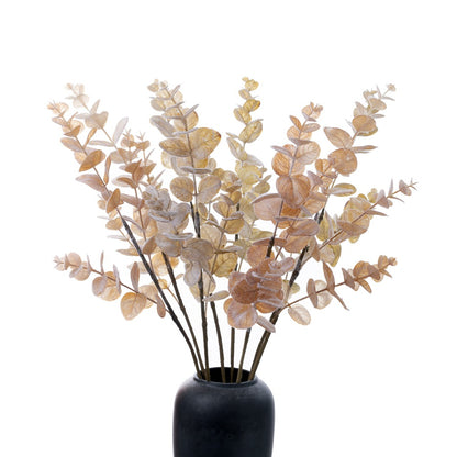 Single Stem Velvet Eucalyptus Faux Flower for Home Decor - Trendy INS Style Ideal for Weddings and Celebrations - Model MW09108