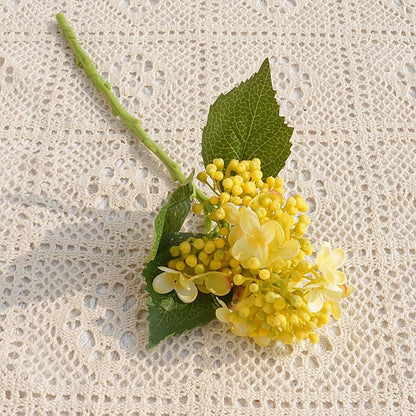 Realistic Hydrangea Flower Bouquet - Short Stem Faux Hydrangea Blooms for Home Decor, Wedding Decorations, Photography Props & Event Styling