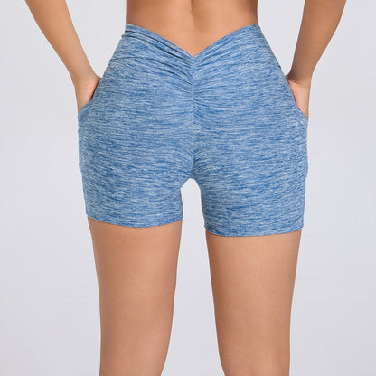 High Waisted Quick Dry Yoga Shorts with Side Pockets for Comfort Butt Lifting Design for a Flattering Fit for Gym and Outdoor Workouts