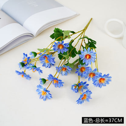 Realistic Artificial Daisy Bouquet - 15 Stem Faux Daisy Floral Arrangement for Home Decor, Photography Props, and Events