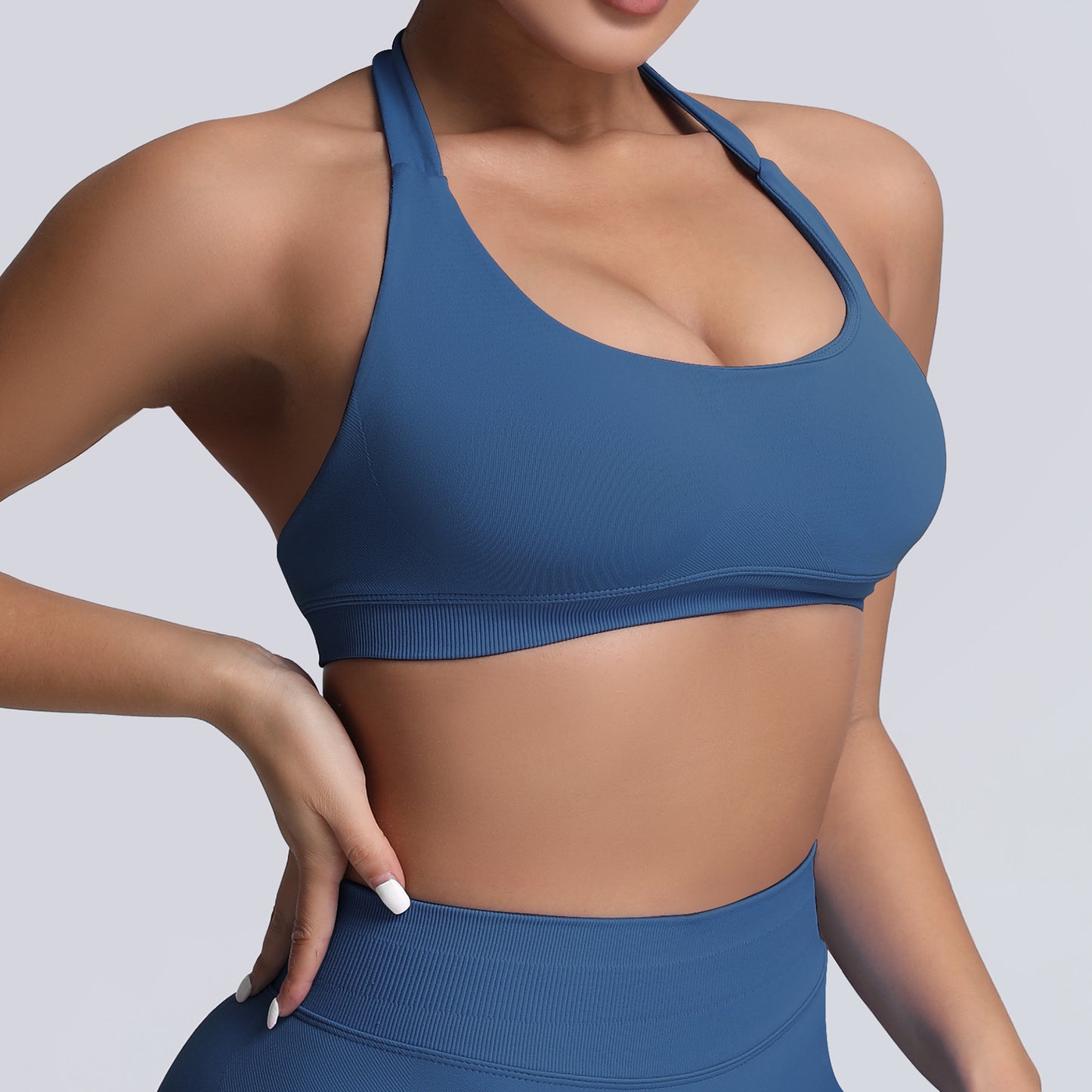 Backless Sports Bra with High Stretch Nylon for Yoga Active Wear Comfort Support for Women