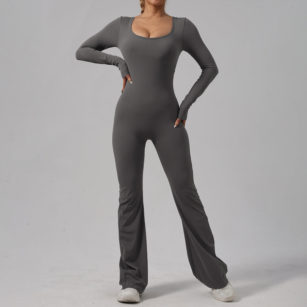 Women's Slim Fit Yoga Bodysuit for a Flattering Peach Butt for Pilates Fitness and Workouts