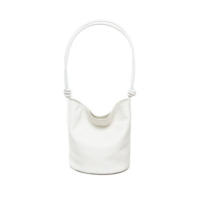 Spring One Shoulder Bag for Women Grain Leather Crossbody Bucket Bag