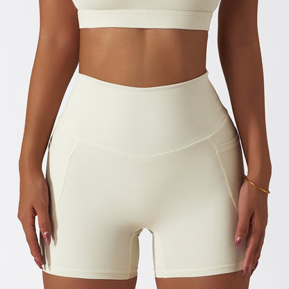 Summer Quick Dry High Waisted Active Shorts with Pockets Breathable Yoga and Running Shorts for Comfort and Performance