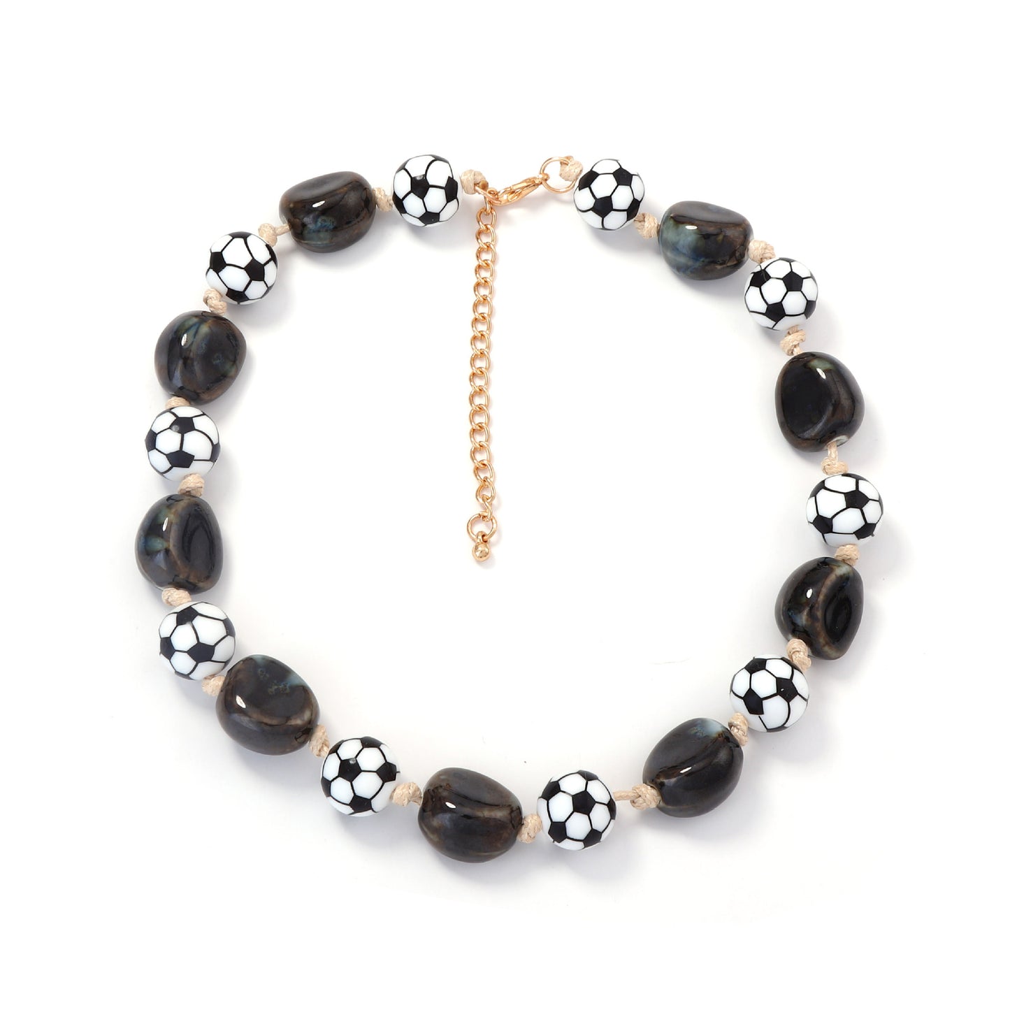 Unique and Stylish Irregular Geometric Ceramic Bead Necklace for Women – Perfectly Versatile for Any Outfit!