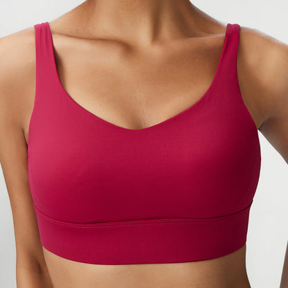 High Performance Women's Sports Bra with Adjustable Clasps Plus Size Yoga Bra with Fixed Cups for Comfort Support for Fitness Activewear