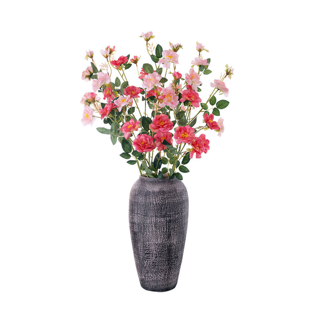 Stunning Artificial Rose, Peony, and Peach Blossom Bouquet for Home Decor and Weddings | Realistic Floral Arrangement for Handheld and Wall Displays - MW15188