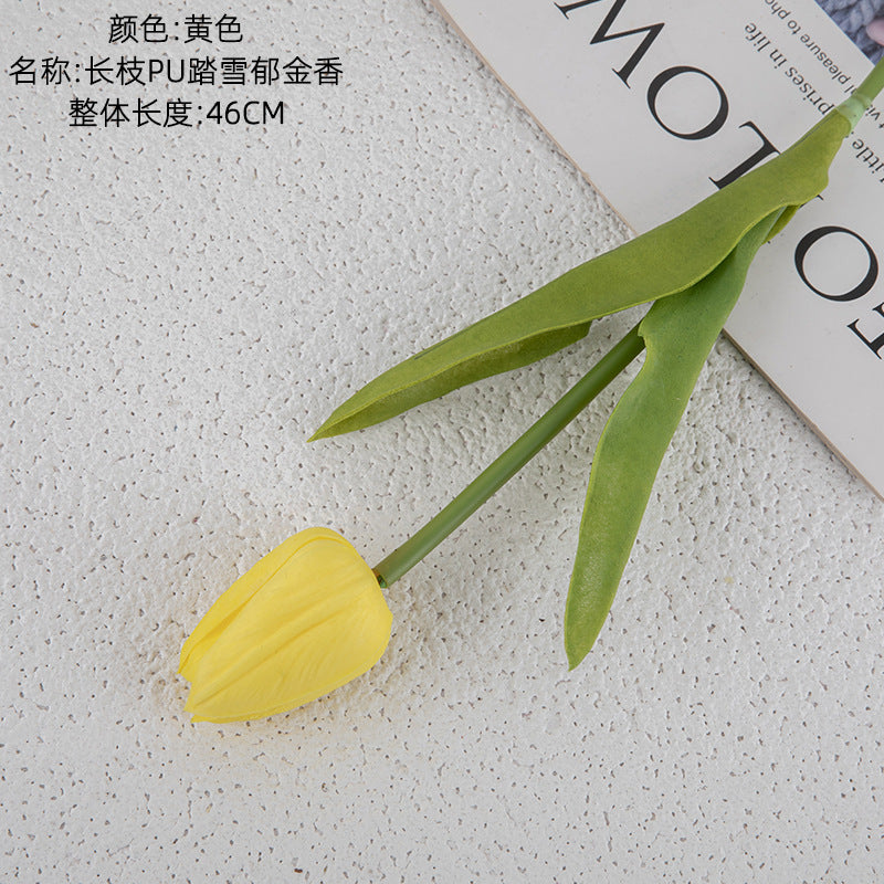 Elegant PU Tulip Artificial Flowers for Home Decor and Wedding Bouquets - Gorgeous and Realistic Design | Perfect for Special Occasions | Model MW54102