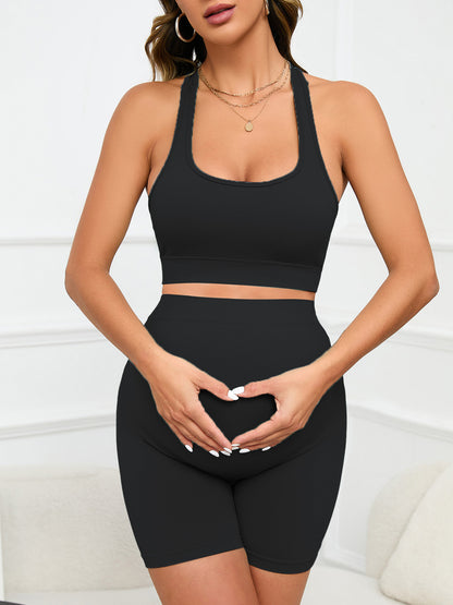 Women's Moisture Wicking Pregnancy Yoga Set Quick Dry Sports Bra and Shorts for Comfortable Prenatal Workouts and Pilates