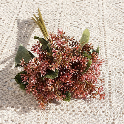 Japanese-Inspired Artificial Floral Arrangement:  Rice Straw Decorative Accents for Plant Wall Decor - Perfect for Handmade DIY Projects