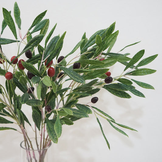 Realistic Olive Leaf Fruit Decorative Green Plant - Perfect for European and Nordic Home Décor, Symbolizing Growth and Serenity for Your Living Room