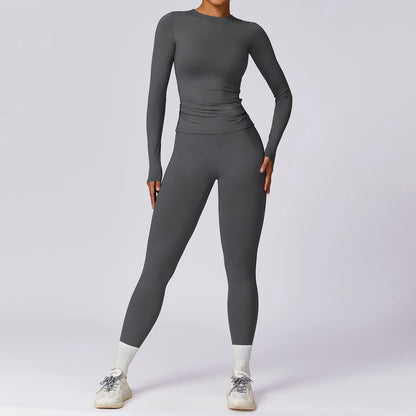 Quick Dry Women's Yoga Set and Comfortable Athletic Wear for Running Fitness and Everyday Casual Look Model 8575