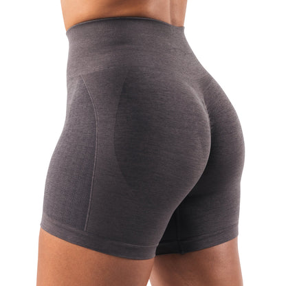 Seamless Cationic Yoga Shorts for Women Quick Dry Lifting Peach Print Workout Leggings for Comfort and Style