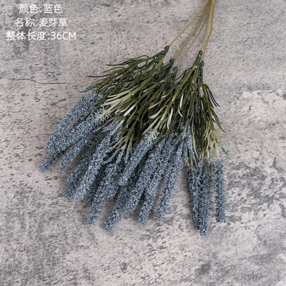 Realistic Faux Flower Craft - Green Barley Grass Plant for Wedding Decorations | Trendy INS Style - Model MW66782